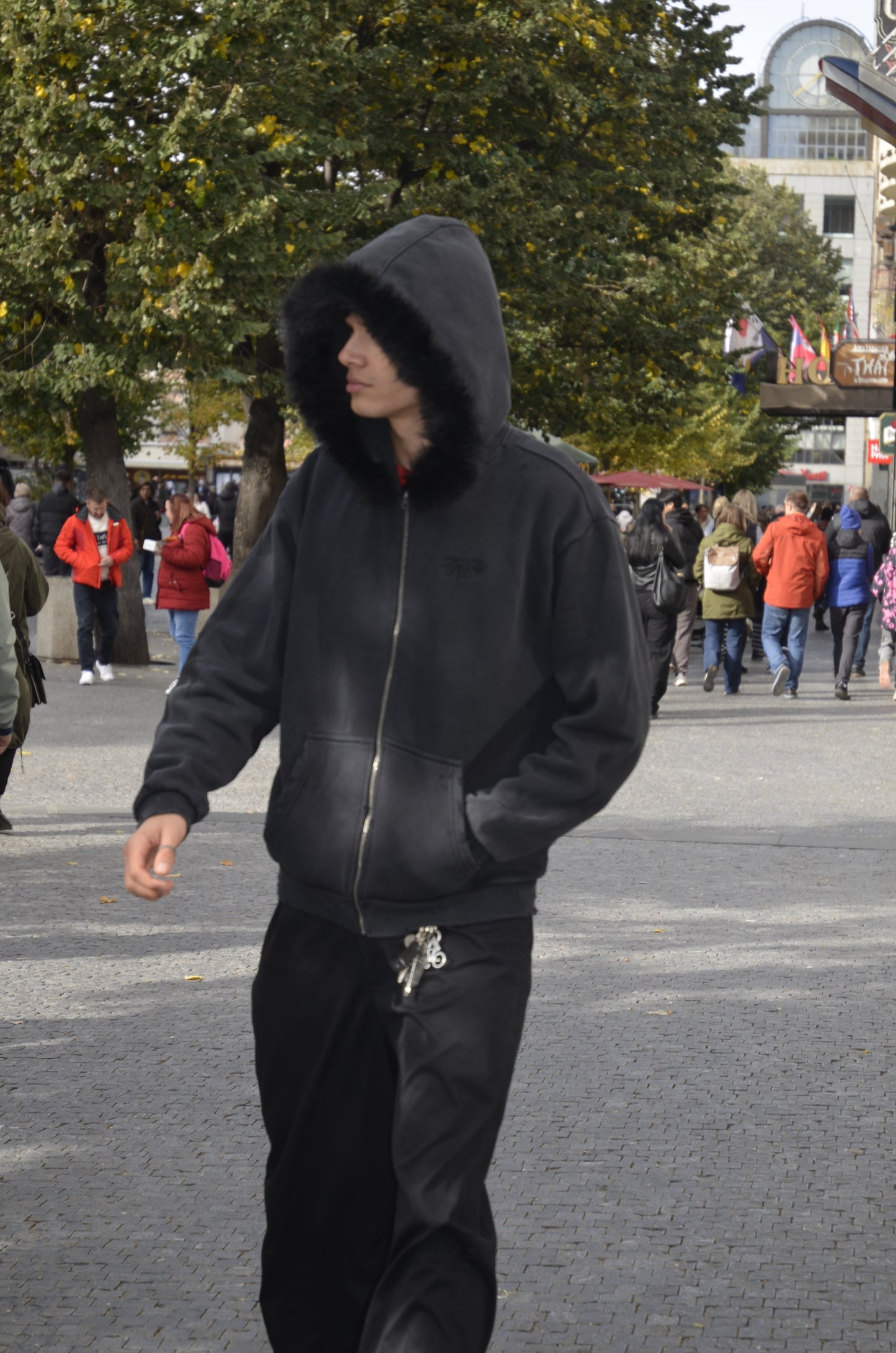 Fur Zip Hoodie